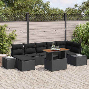 Garten Sofa Set mit Kissen, 8-teilig