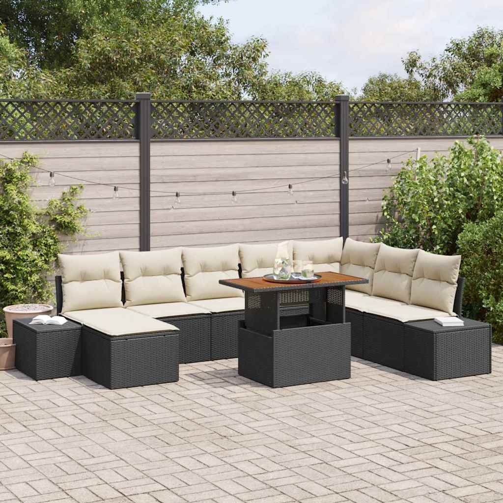 Garten Essgruppe 9-teilig mit Kissen