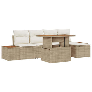 Garten Essgruppe Beige & Creme mit Kissen