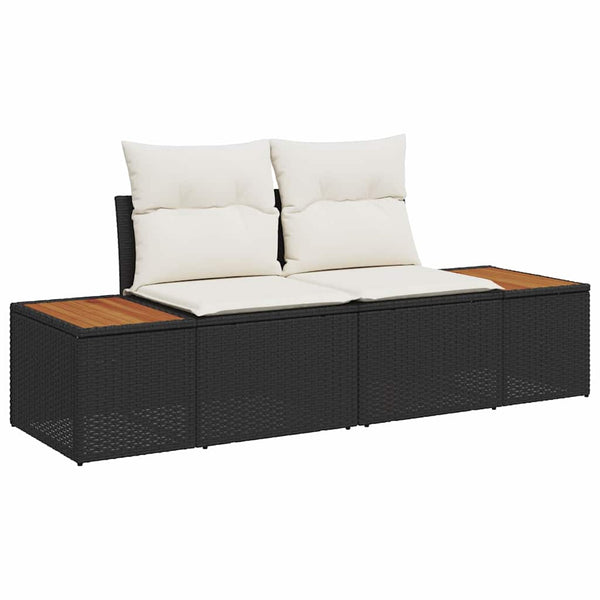 Garten Essgruppe mit Kissen, 5-teilig, Schwarz/Beige