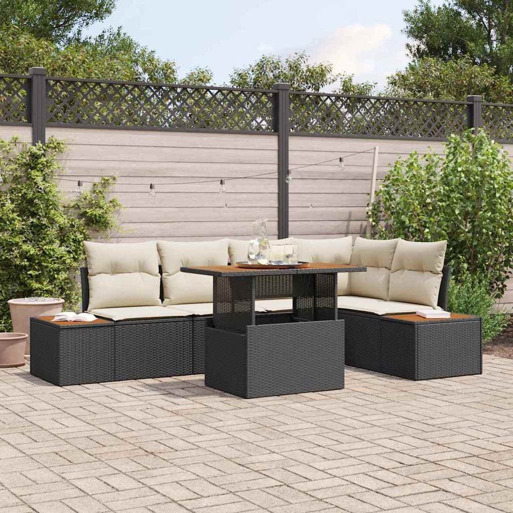Garten Essgruppe mit Kissen, 6-teilig