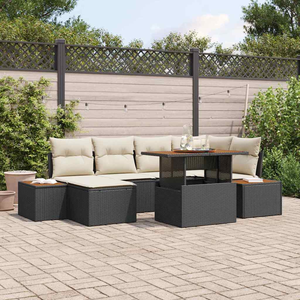 Garten Essgruppe mit Kissen, 7-teilig