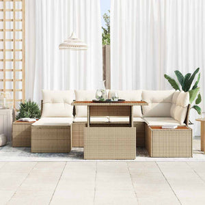 Garten Essgruppe mit Kissen 7-teilig