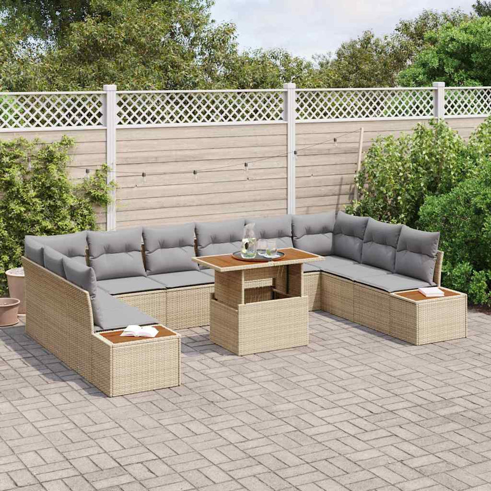 Garten Essgruppe mit Kissen, 11-teilig