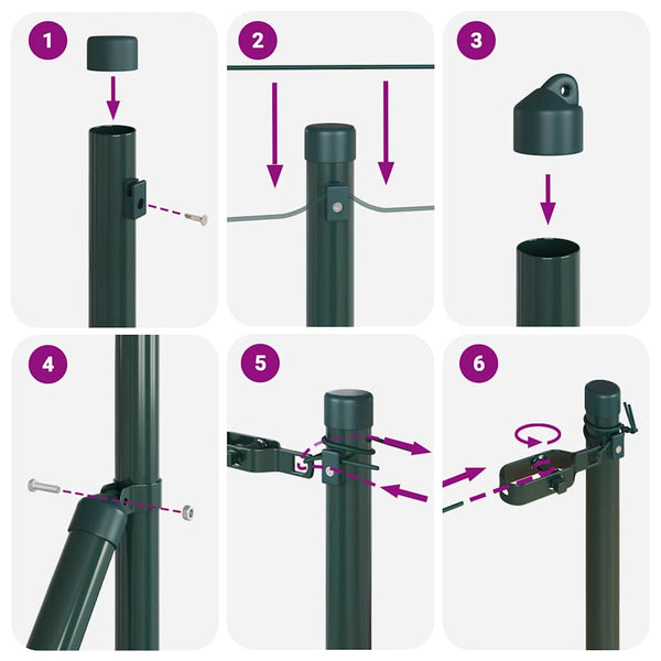 Zaunpfosten Grün 80cm 26er Set