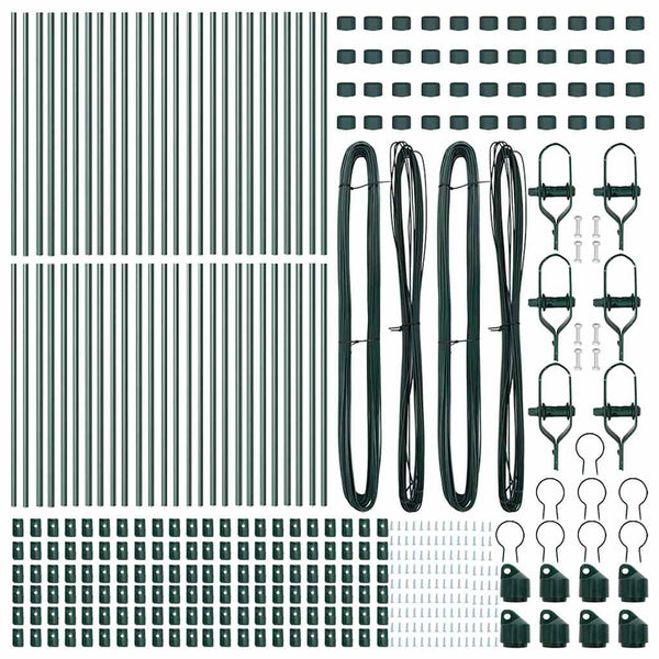 Grüne Zaunpfosten 80 cm - 52er Set