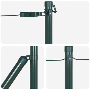 Grüne Zaunpfosten, 26er Set, 120cm