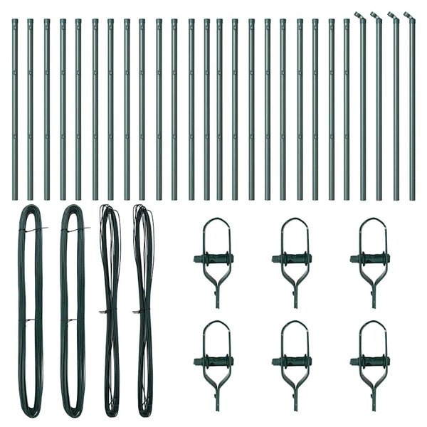 Grüne Zaunpfosten, 26er Set, 120cm