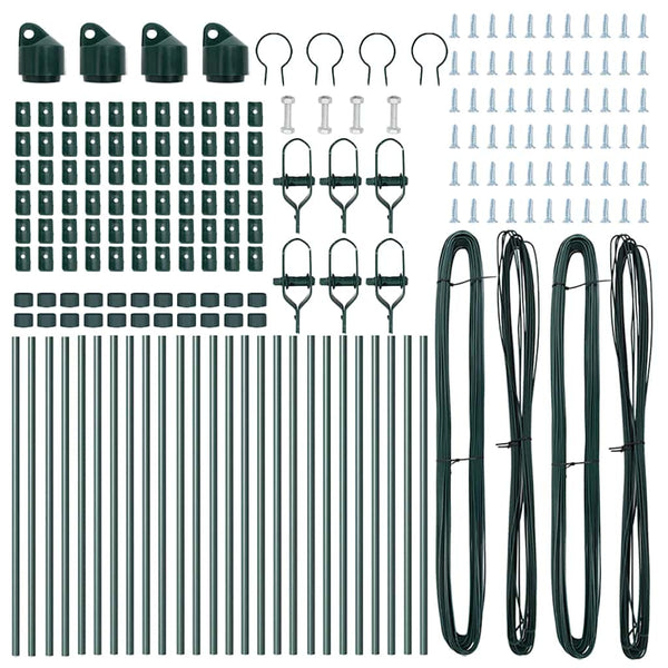 Grüne Zaunpfosten, 26er Set, 120cm