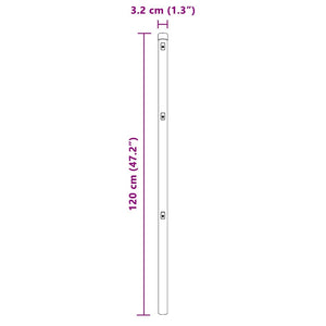 Grüne Zaunpfosten, 26er Set, 120cm