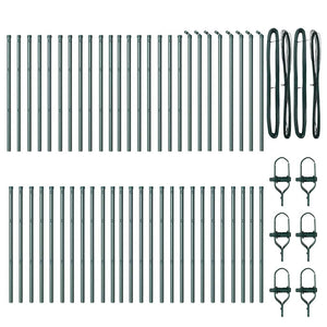 Grüne Zaunpfosten 3,2x3,2x120cm, 52 Stk.