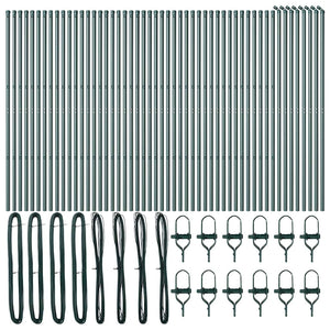 Grüne Zaunpfosten, 52 Stk., 150 cm