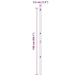 Grüne Zaunpfosten, 52 Stk., 150 cm