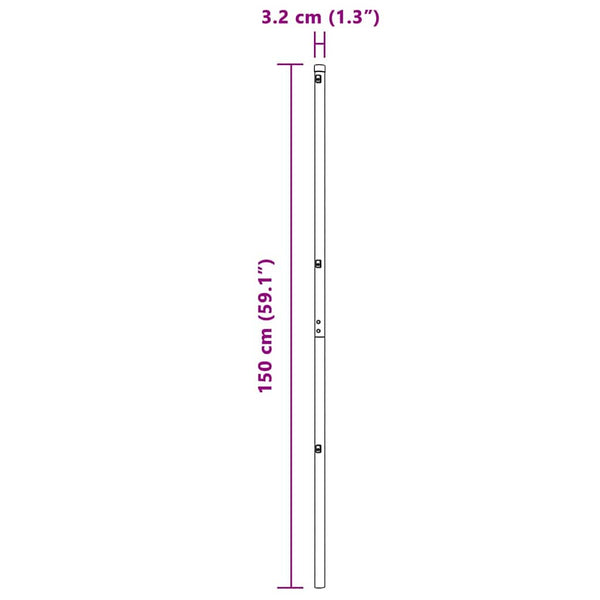 Grüne Zaunpfosten, 52 Stk., 150 cm
