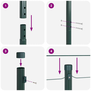 Zaunpfosten Grün 26er Set 170 cm