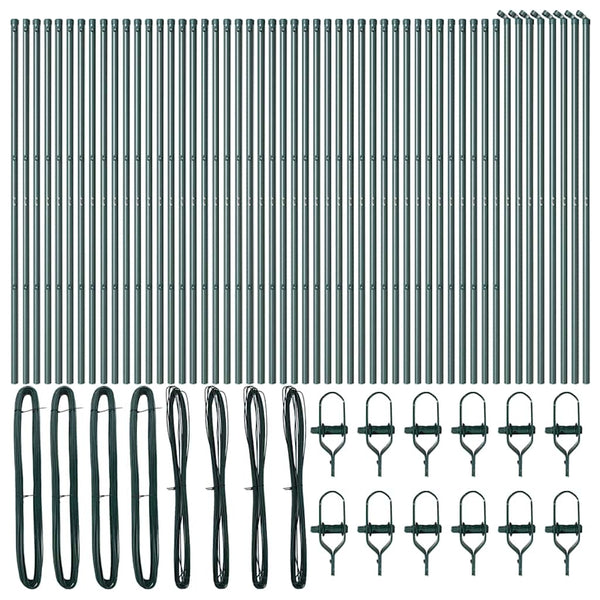 Zaunpfosten Grün 3,2x3,2x170cm, 52 Stk.