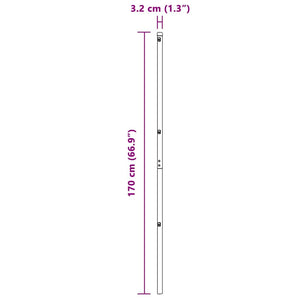 Zaunpfosten Grün 3,2x3,2x170cm, 52 Stk.