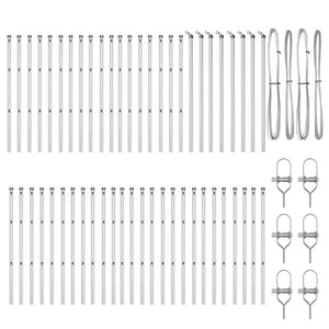 Zaunpfosten Grau 80cm - 52er Set
