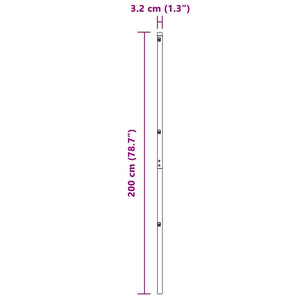 Zaunpfosten Grau 3,2x3,2x200cm 26er-Set