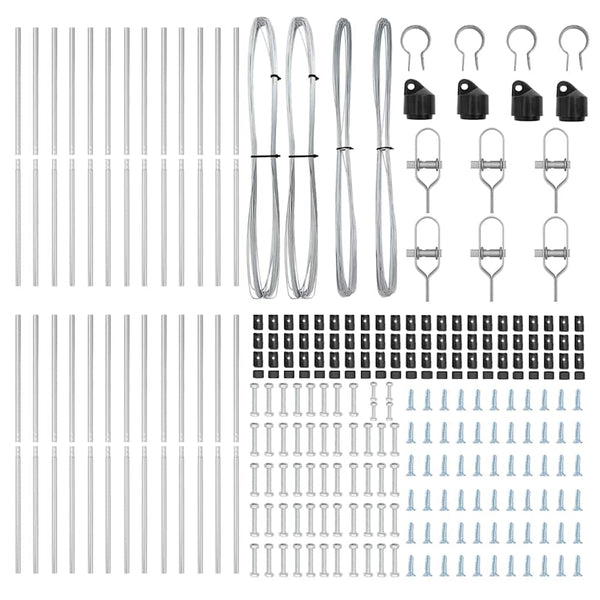Zaunpfosten Grau 210cm - 26er Set