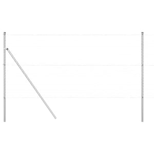 Graue Zaunpfosten, 52 Stk. 3,2x3,2x210cm