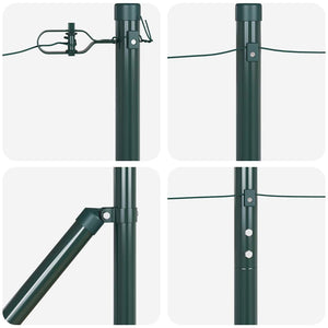 Zaunpfosten Grau 140 cm, 26er Pack