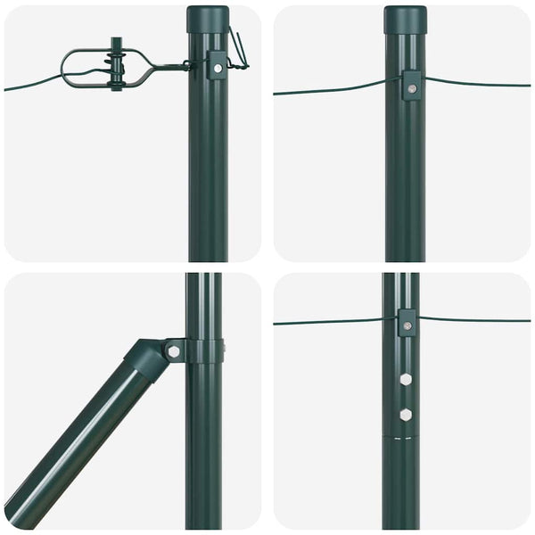 Zaunpfosten Grau 140 cm, 26er Pack
