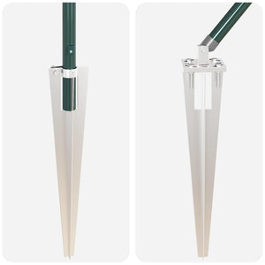 Zaunpfosten Grau 140 cm, 26er Pack