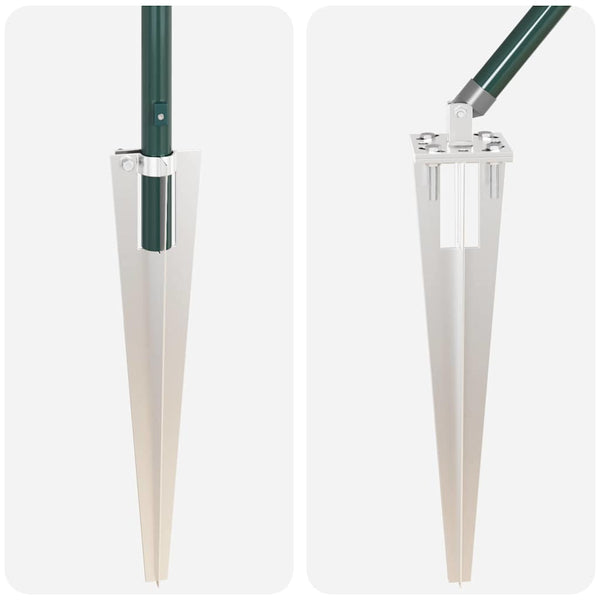 Zaunpfosten Grau 140 cm, 26er Pack