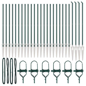 Zaunpfosten Grau 140 cm, 26er Pack
