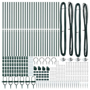 Zaunpfosten Grau 140 cm, 26er Pack