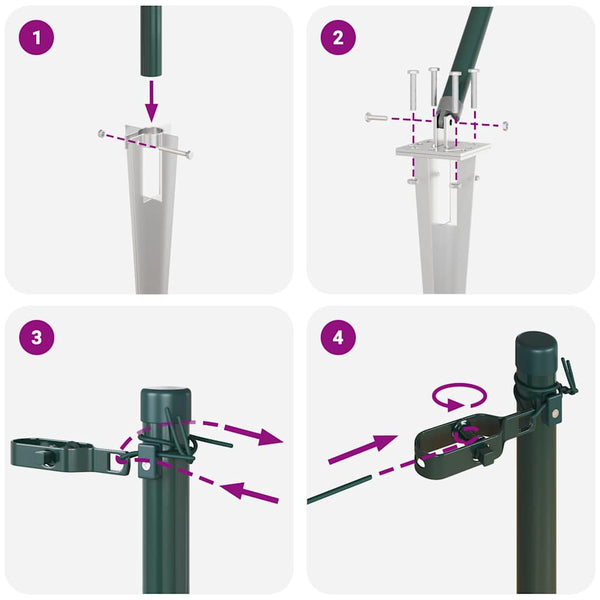 Zaunpfosten Grau 140 cm, 26er Pack