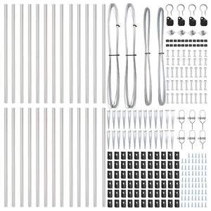 Zaunpfosten Grau, 26er-Set, 105 cm