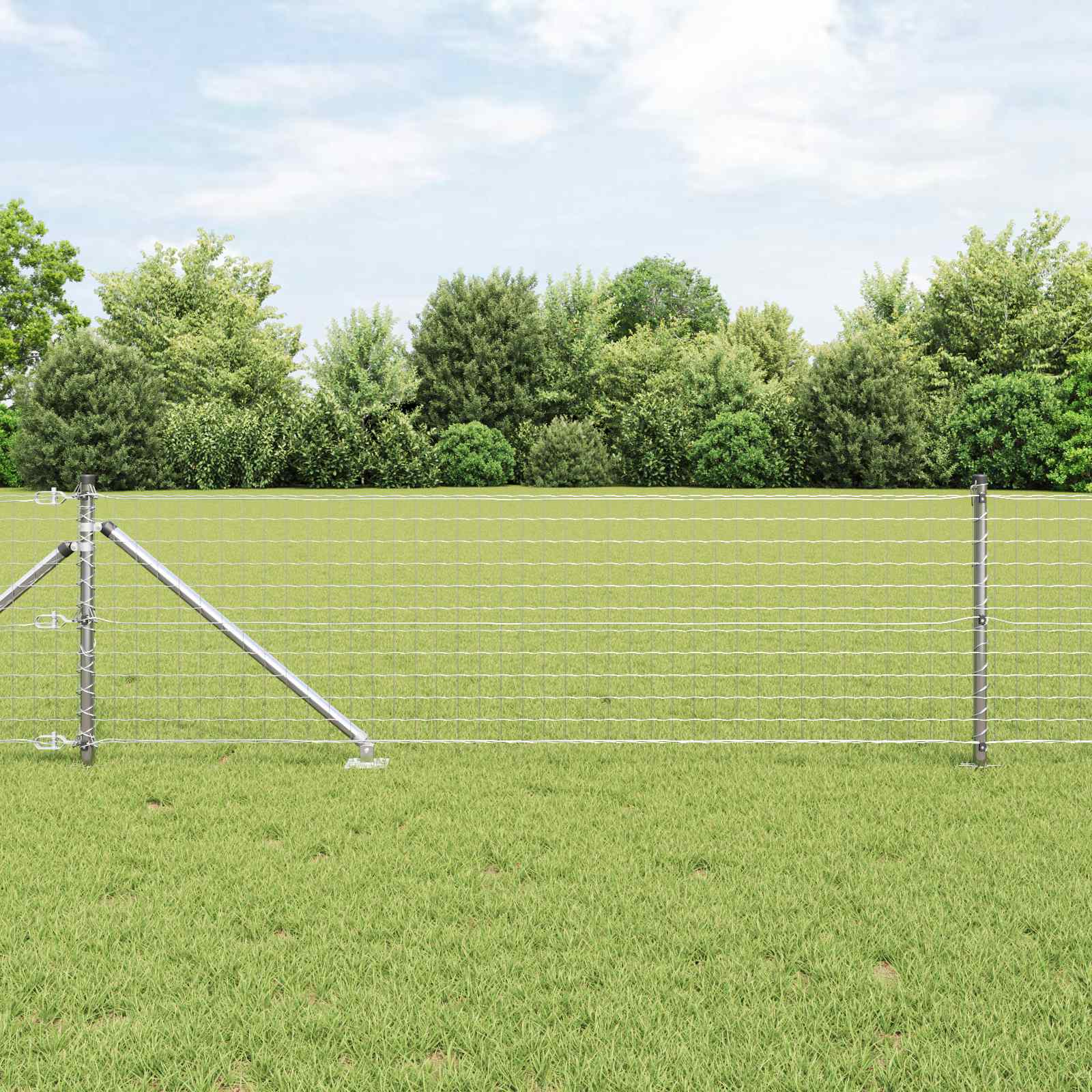 Graue Zaunpfosten 52 Stk. 145 cm