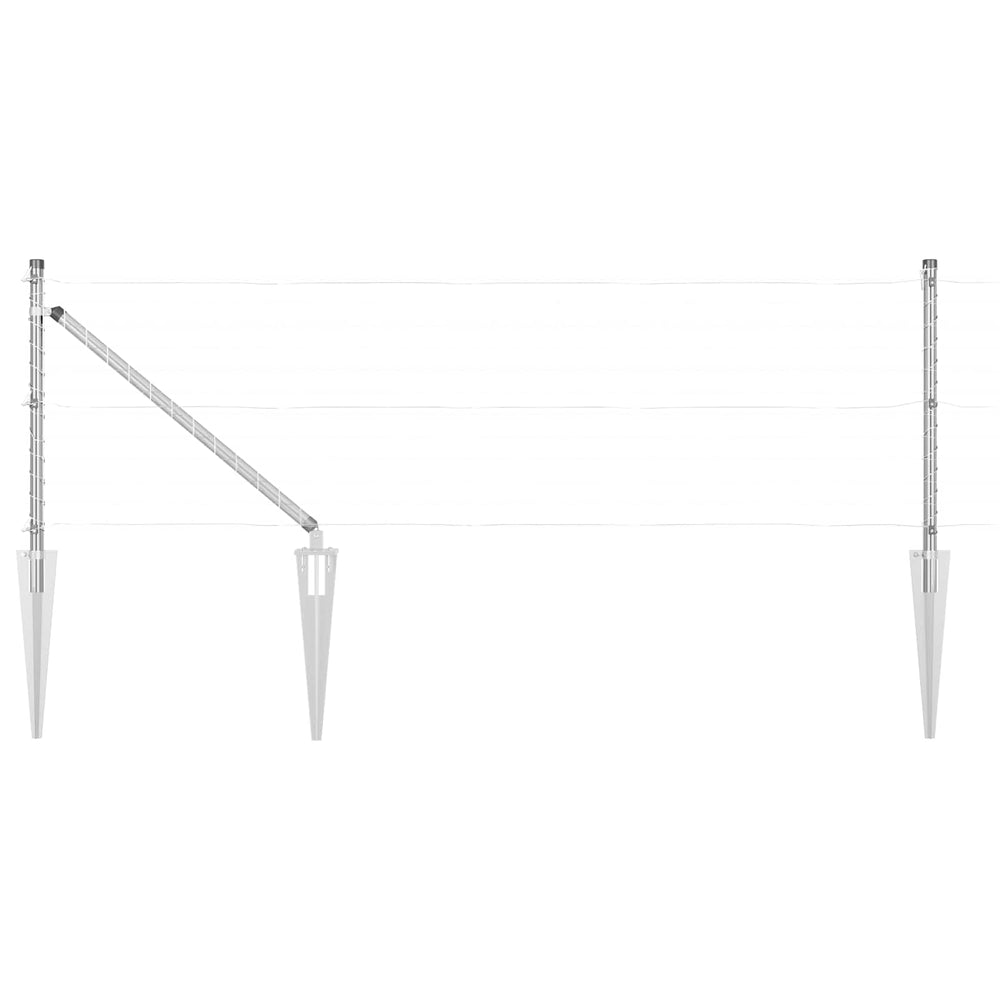 Graue Zaunpfosten 52 Stk. 145 cm