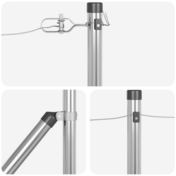 Graue Zaunpfosten 52 Stk. 165cm