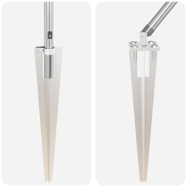 Zaunpfosten Grau 26 Stk. 205 cm