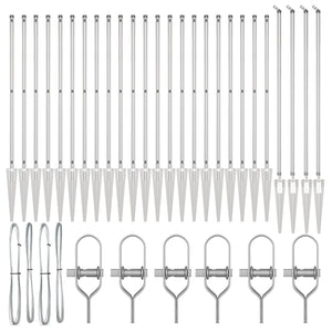 Zaunpfosten Grau 26 Stk. 205 cm