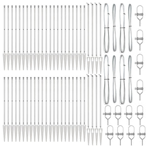 Zaunpfosten Grau 52 Stk. 205 cm