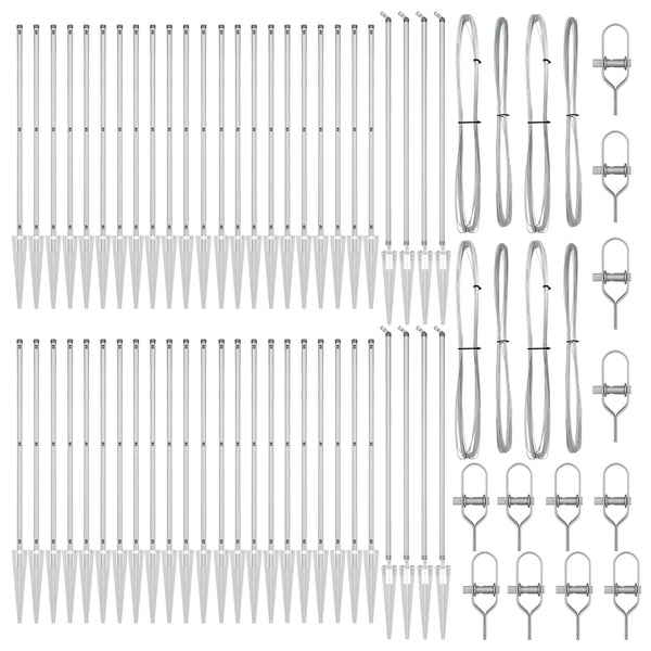 Zaunpfosten Grau 52 Stk. 205 cm