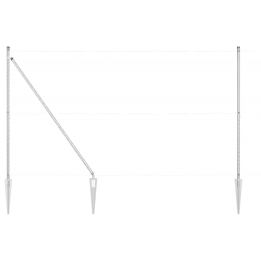 Graue Zaunpfosten, 52 Stk., 215 cm