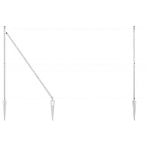 Zaunpfosten Grau 3,2x3,2x225cm, 52 Stk.