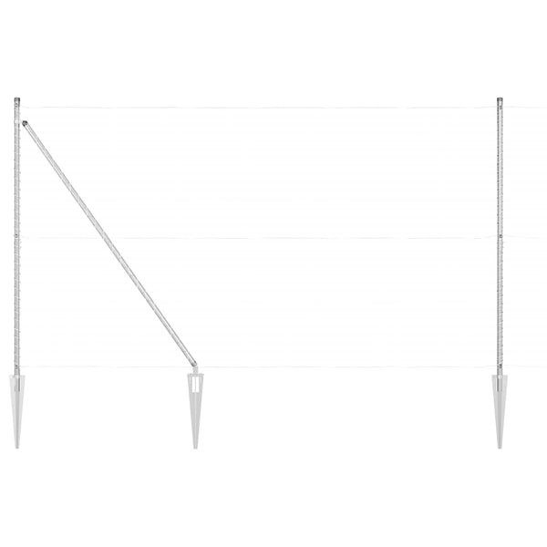 Zaunpfosten Grau 3,2x3,2x225cm, 52 Stk.