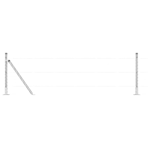 Graue Zaunpfosten, 26er Set, 50cm