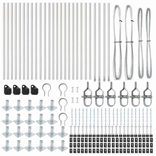 Graue Zaunpfosten, 26er Set, 50cm