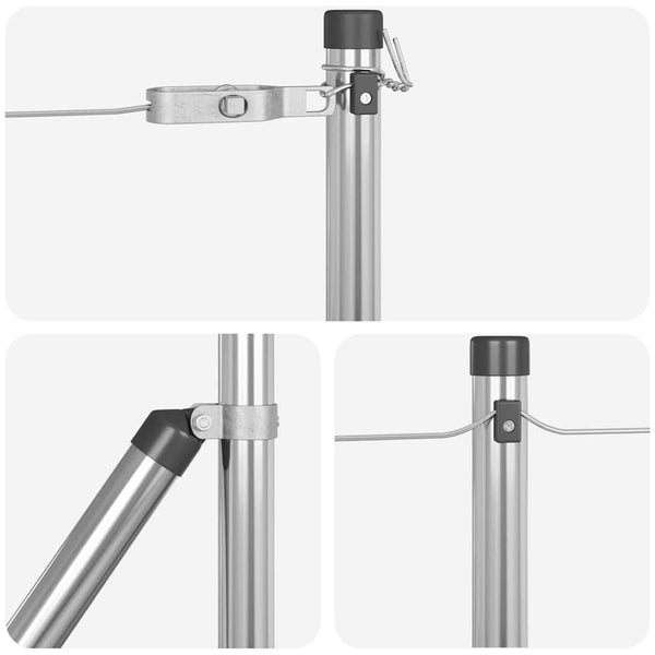 Zaunpfosten Grau 50 cm, 52 Stk.
