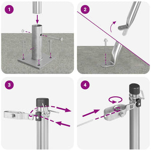 Zaunpfosten Grau 26 Stk. 70 cm