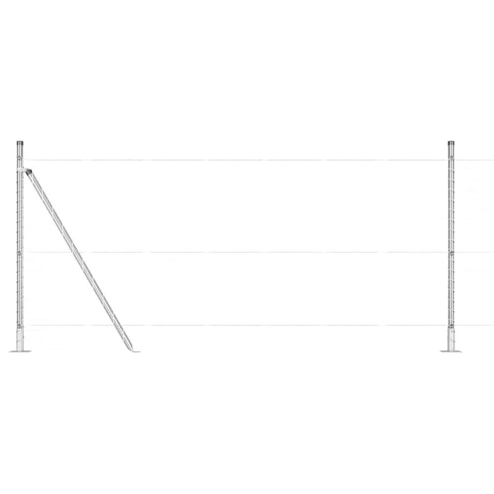 Zaunpfosten Grau 3,2x3,2x90cm, 26er-Set