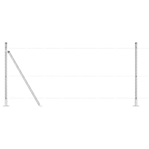 Graue Zaunpfosten, 52 Stk. - 90cm