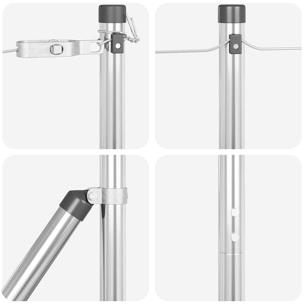 Zaunpfosten Grau 26 Stk. 130cm